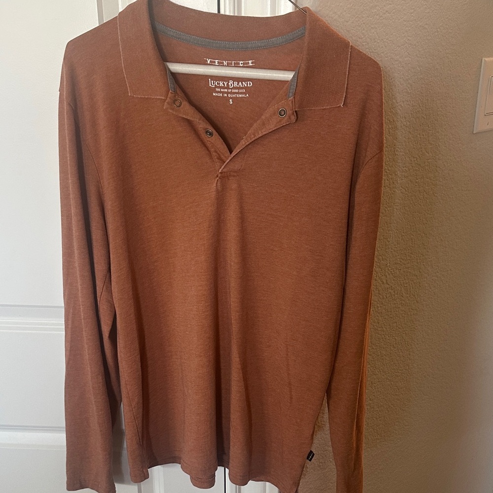 Lucky Brand Men's Polo Shirt in Rich Brown